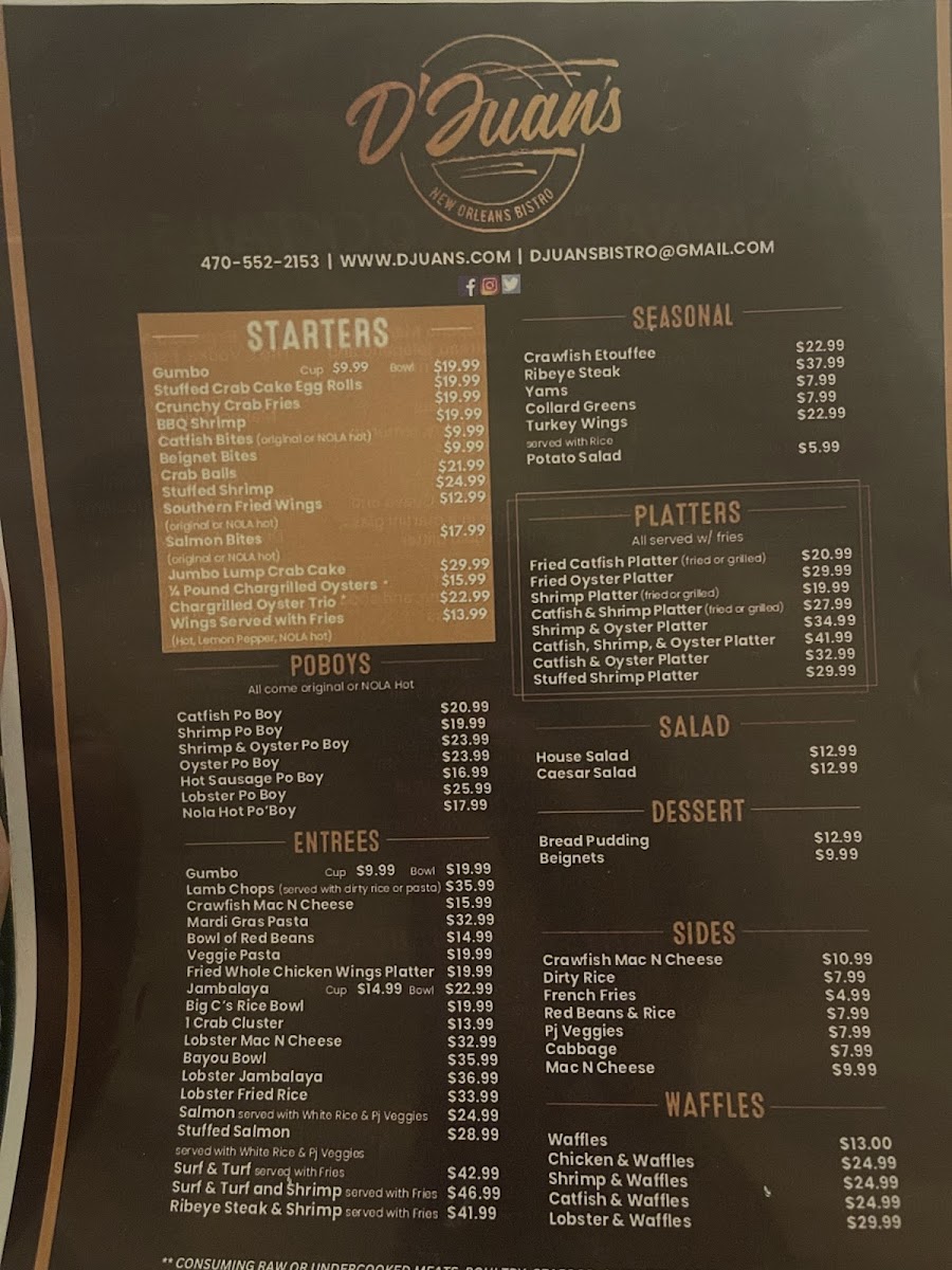 Menu D'juan's Bistro-5