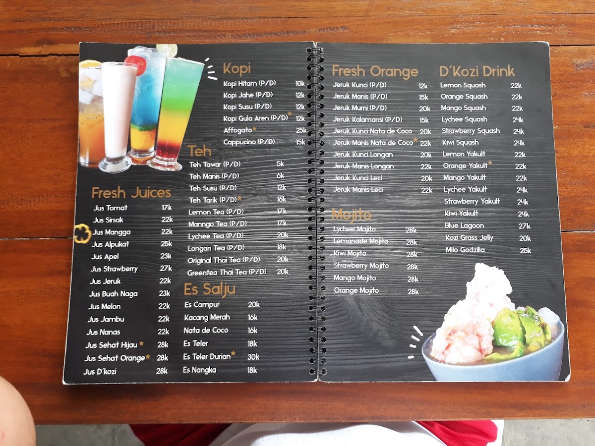 Menu Dkoźì Ka-Fee-9