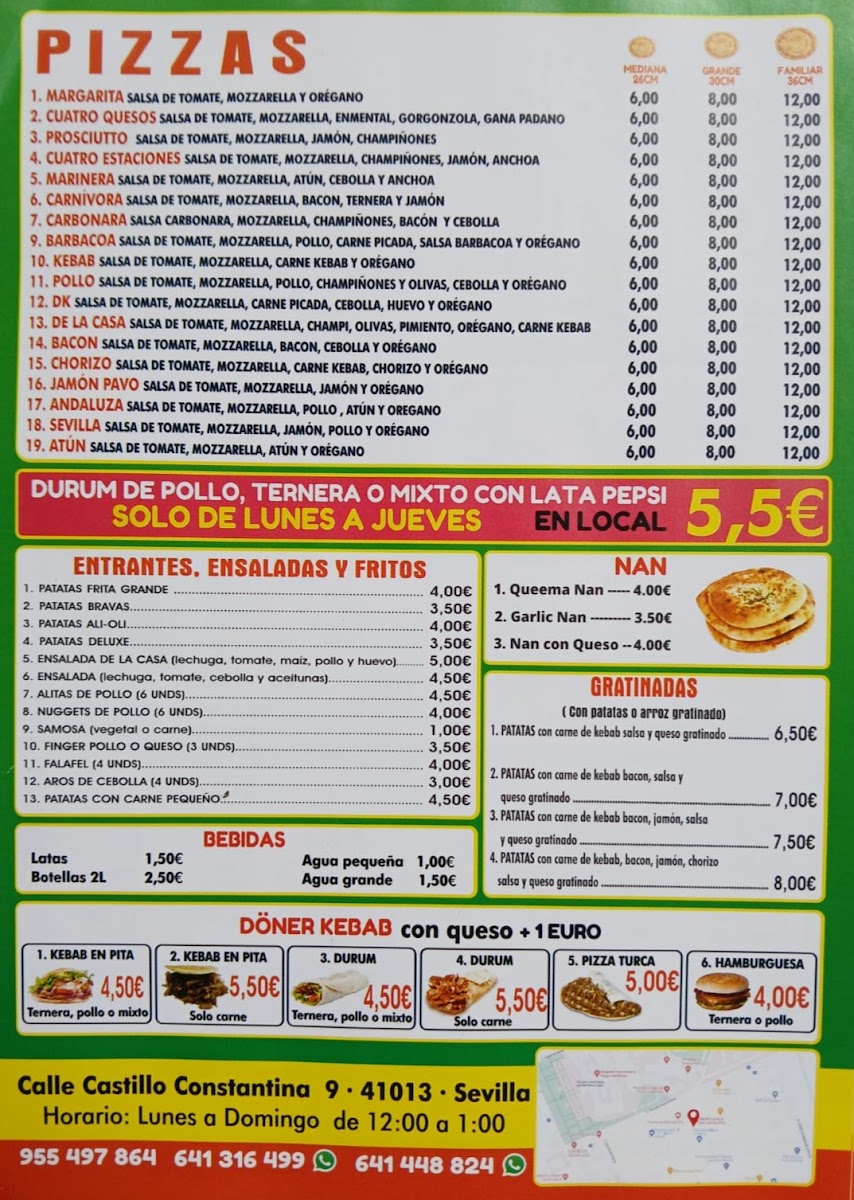 Menu Dks Awan Brother Kebab Pizzeria Bami-1