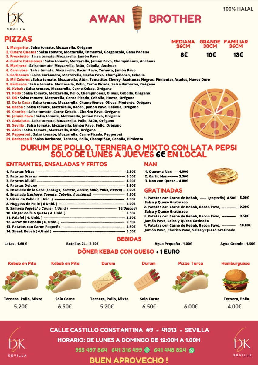 Menu Dks Awan Brother Kebab Pizzeria Bami-5