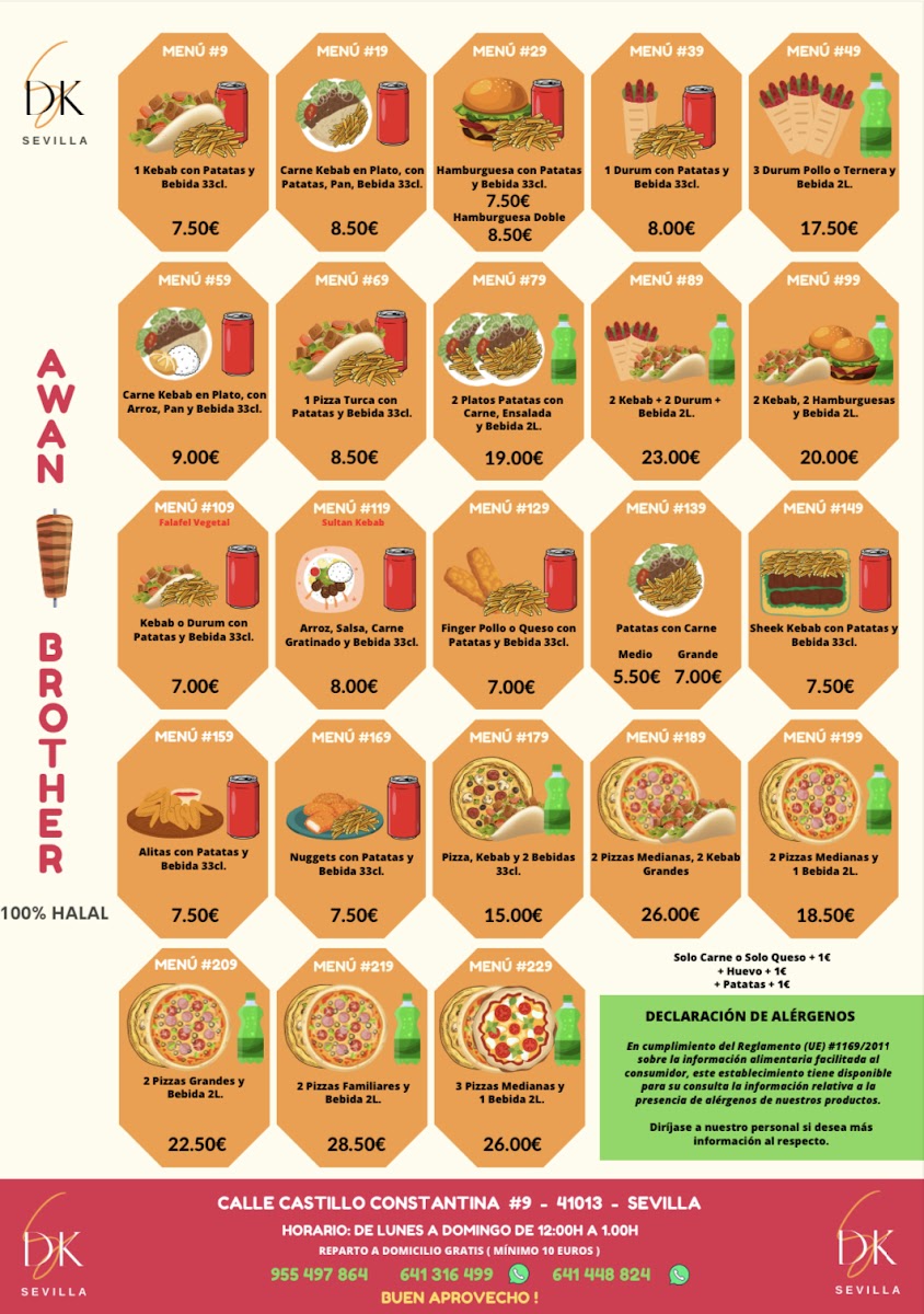 Menu Dks Awan Brother Kebab Pizzeria Bami-9