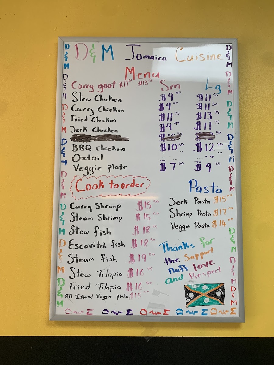 Menu D&m Jamaican Cuisine-7