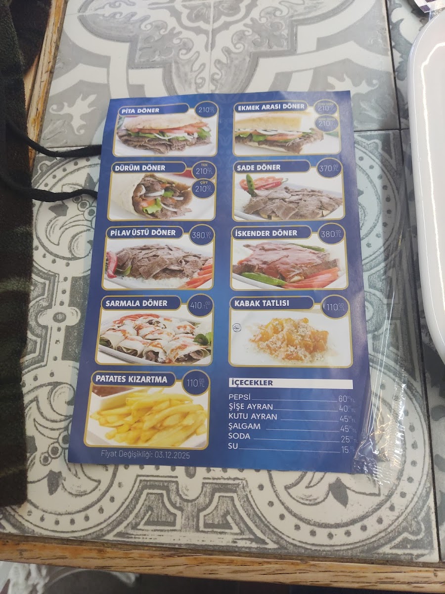 Menu Dönerci Orhan-1