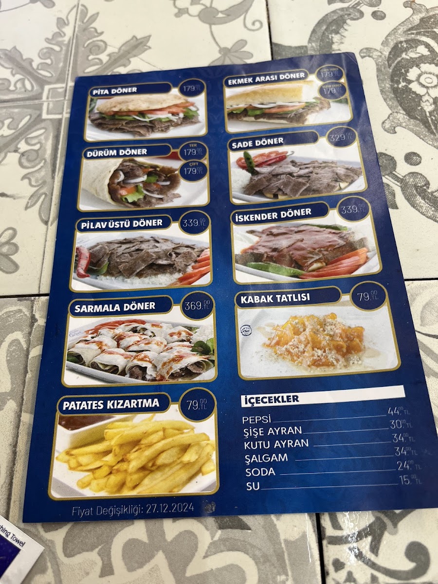 Menu Dönerci Orhan-5