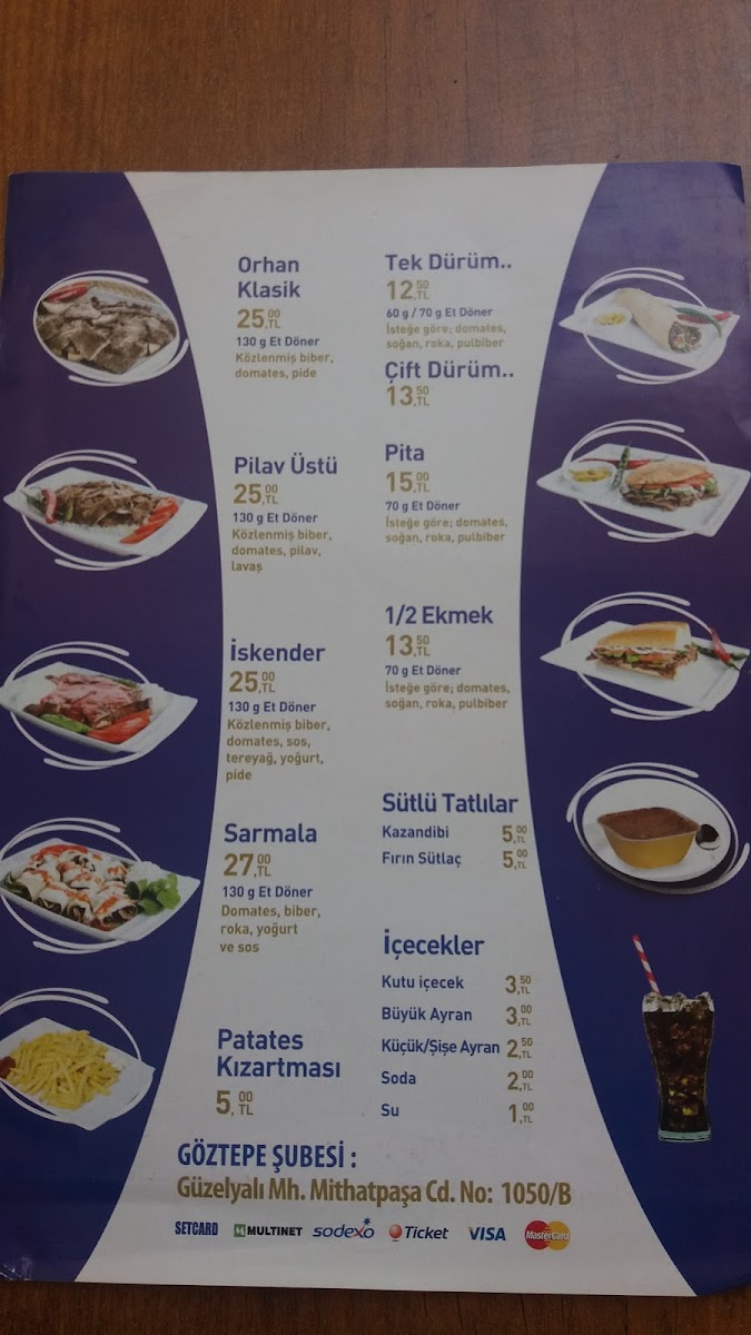 Menu Dönerci Orhan-8