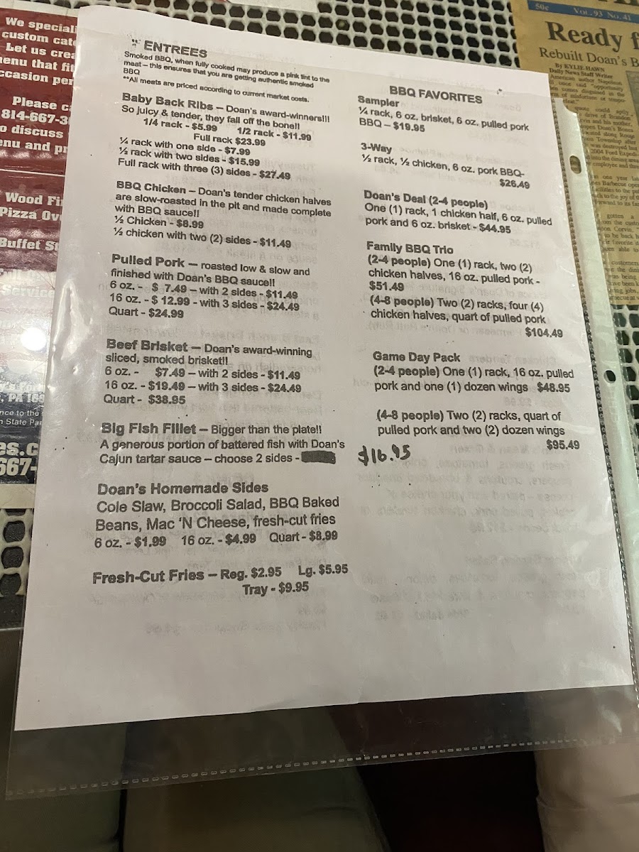 Menu Doan's Bones Barbecue & Catering-8
