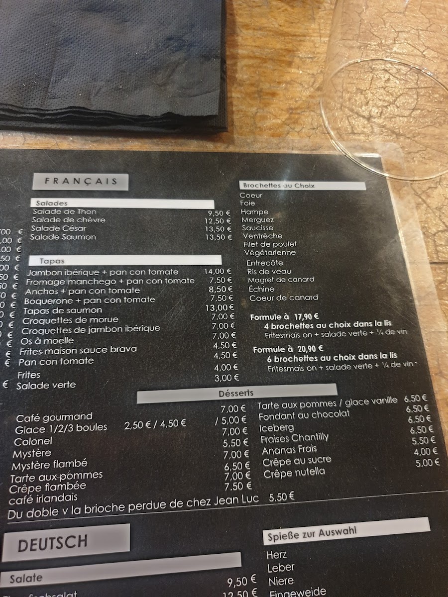 Menu Doble V-2