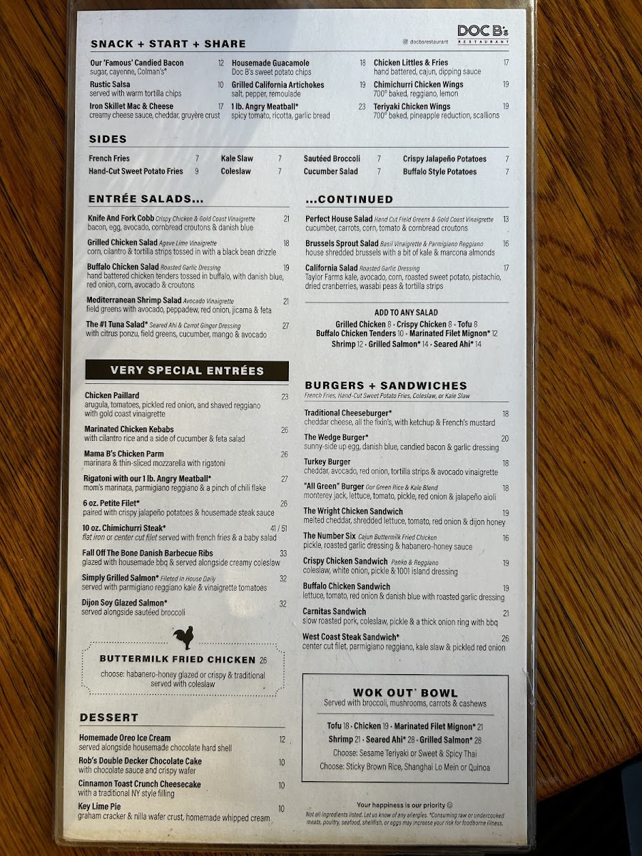 Menu Doc B's Restaurant-4