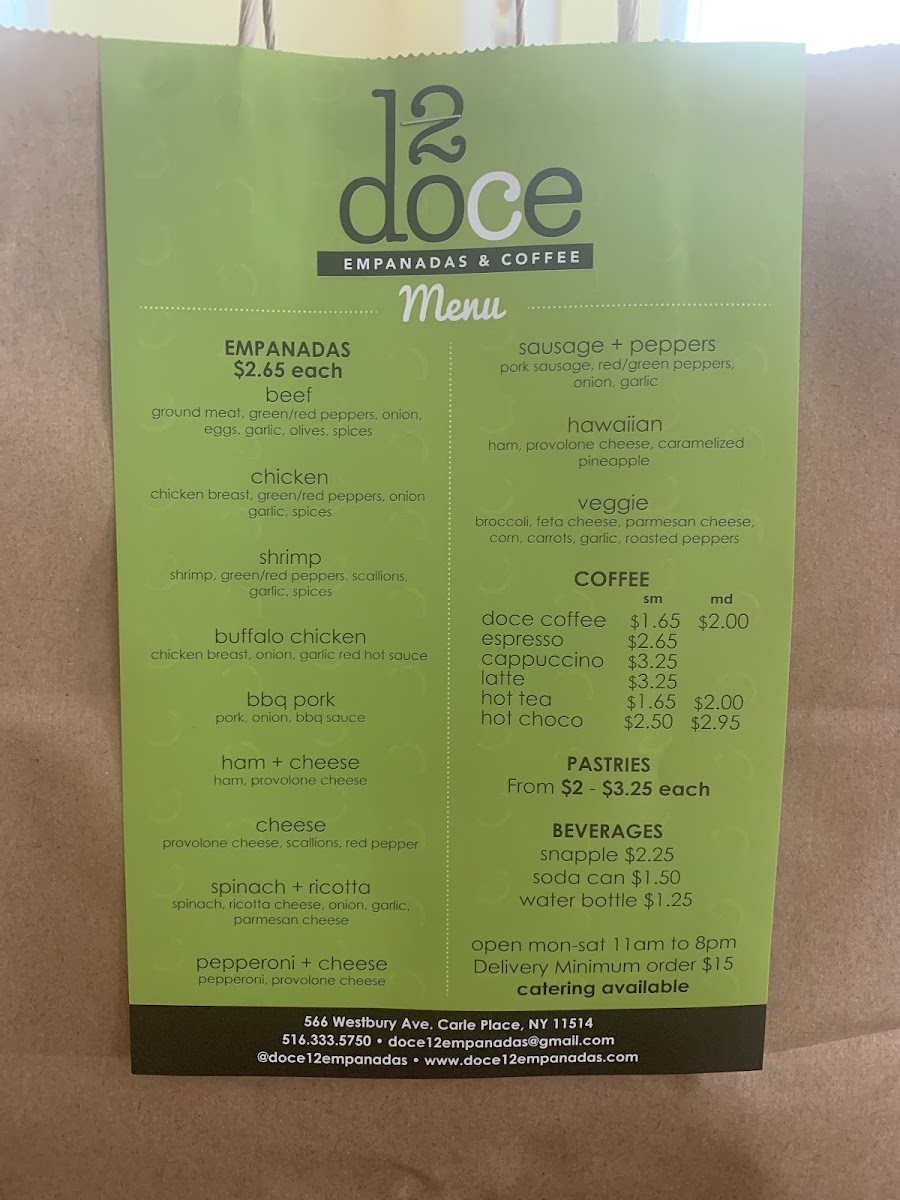 Menu Doce Empanadas And Coffee-10