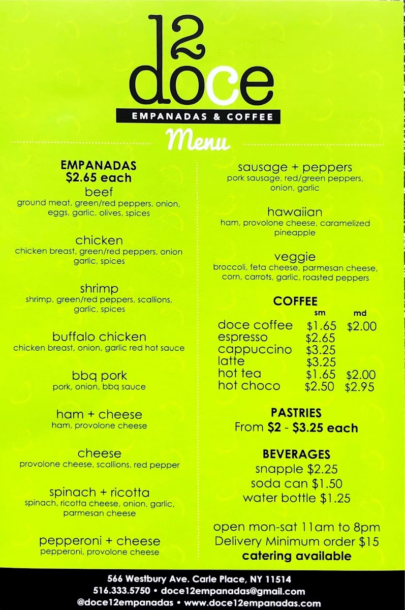 Menu Doce Empanadas And Coffee-4