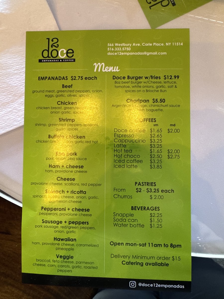 Menu Doce Empanadas And Coffee-5