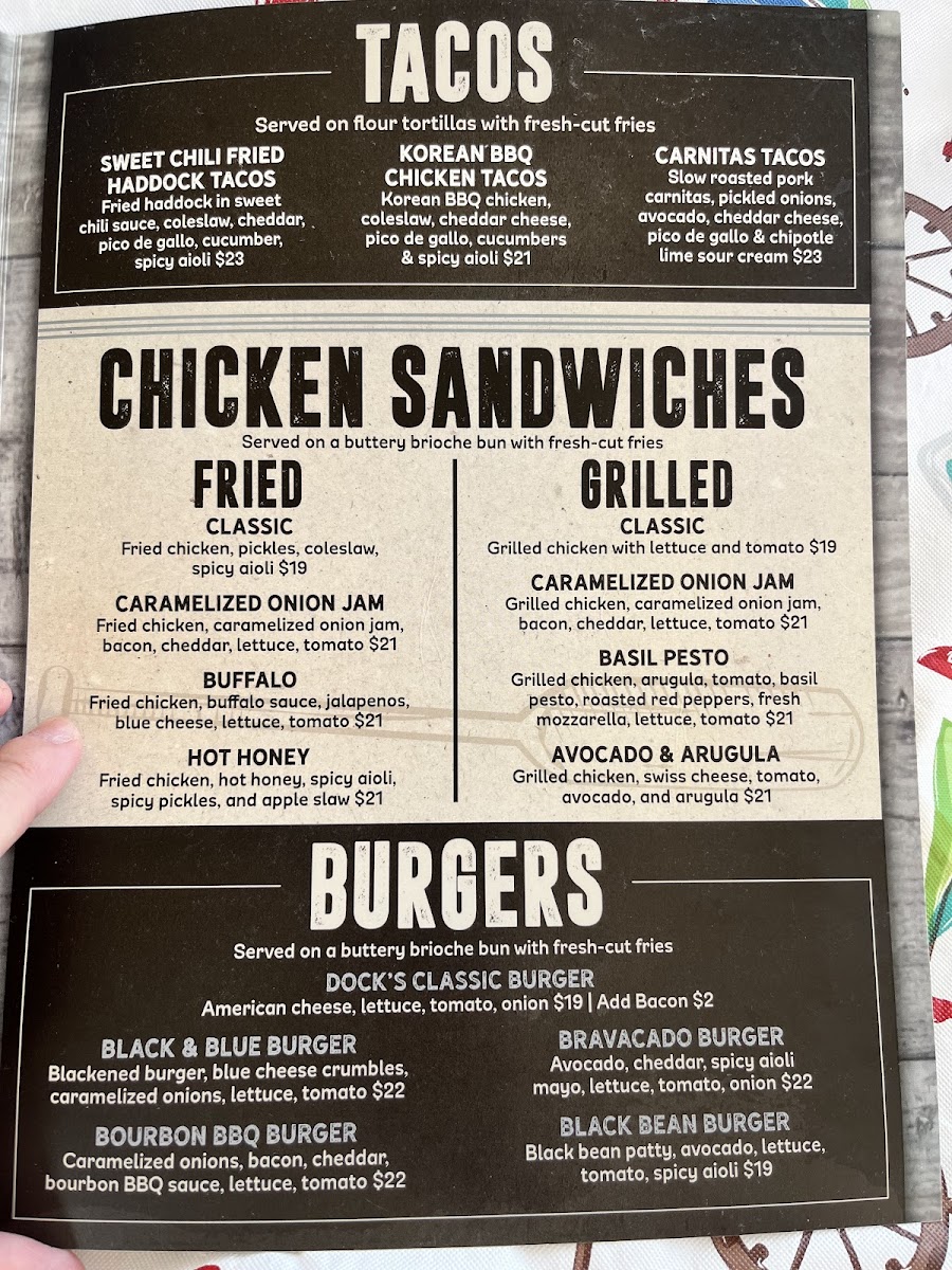 Menu Dock Brown's On Saratoga Lake-4