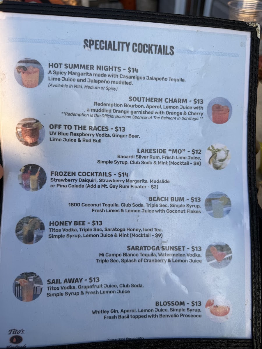 Menu Dock Brown's On Saratoga Lake-5