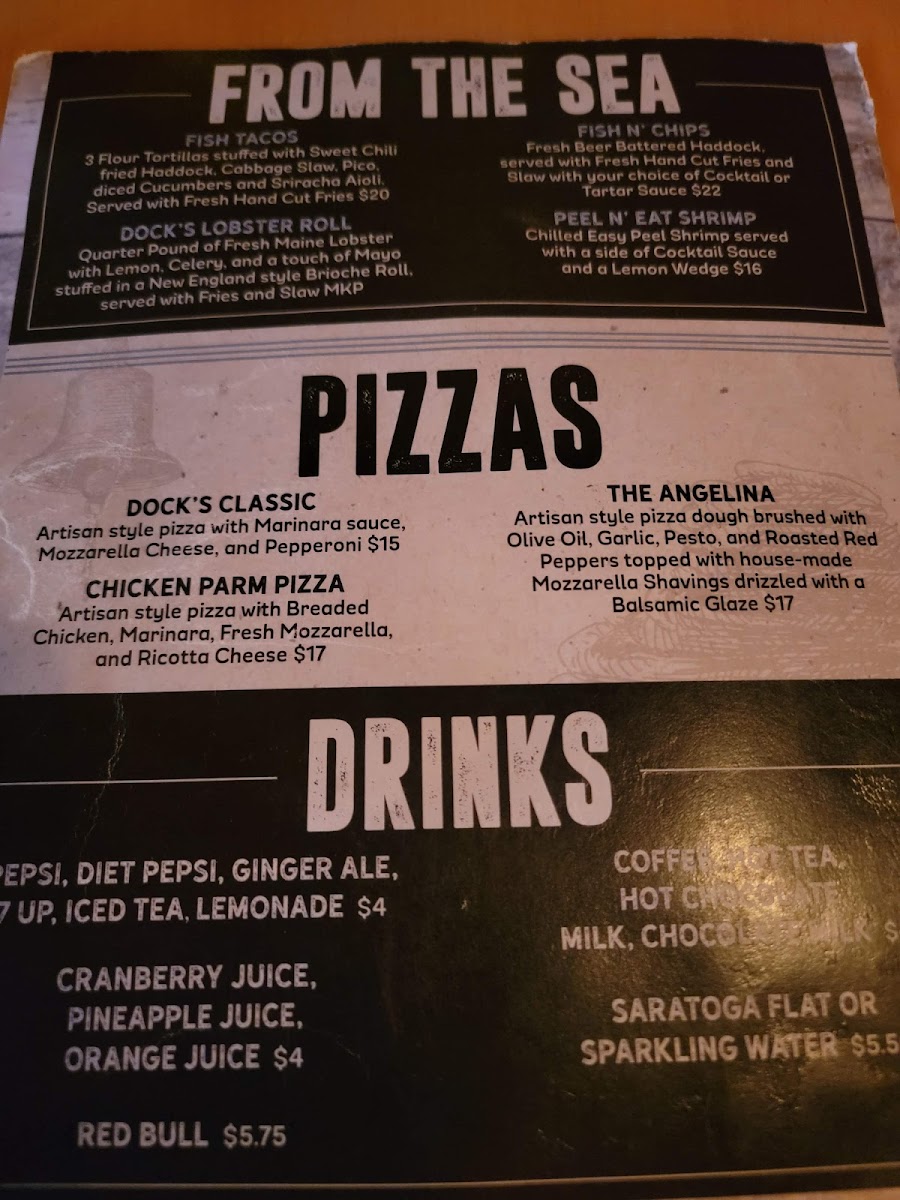 Menu Dock Brown's On Saratoga Lake-6