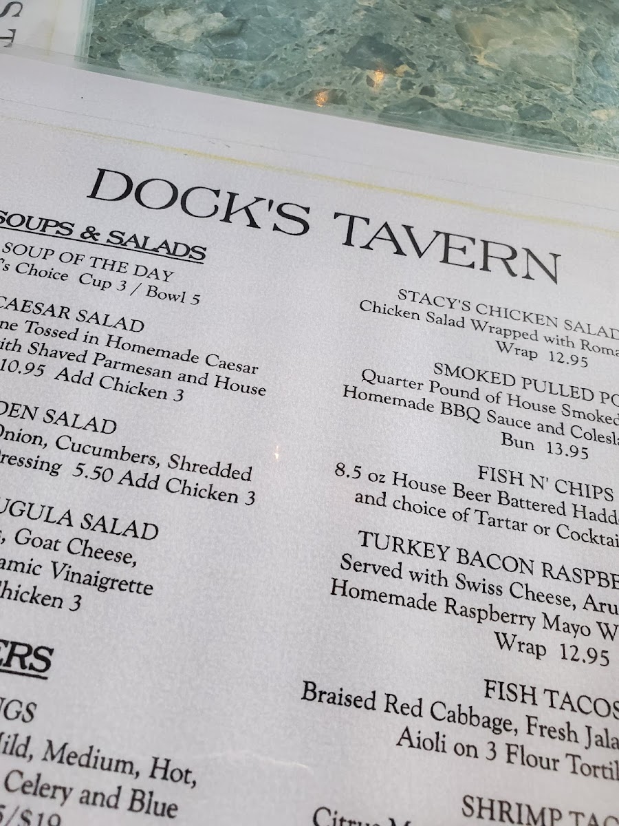Menu Dock Brown's On Saratoga Lake-8