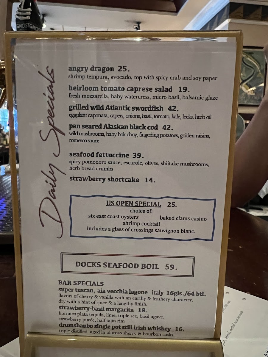 Menu Docks Oyster Bar - Midtown East, Nyc-7