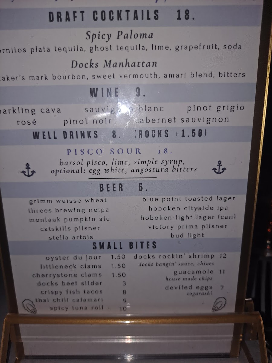 Menu Docks Oyster Bar - Midtown East, Nyc-8