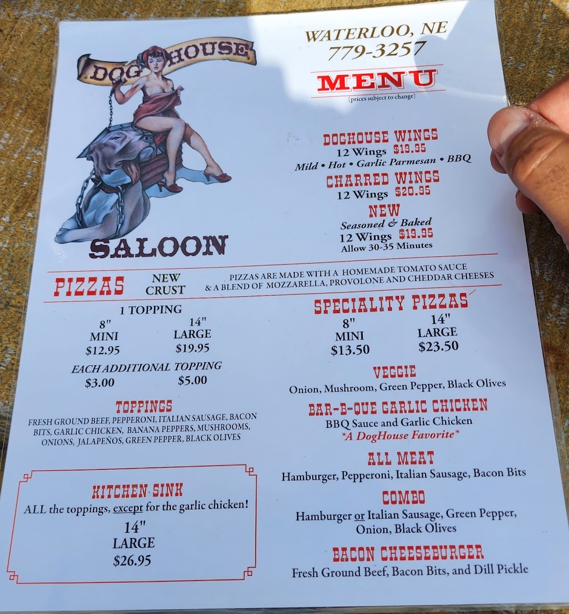 Menu Dog House Saloon-1