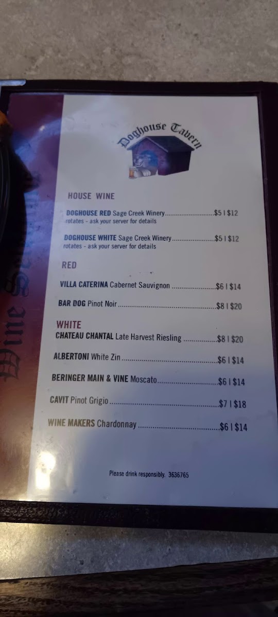 Menu Doghouse Tavern-5