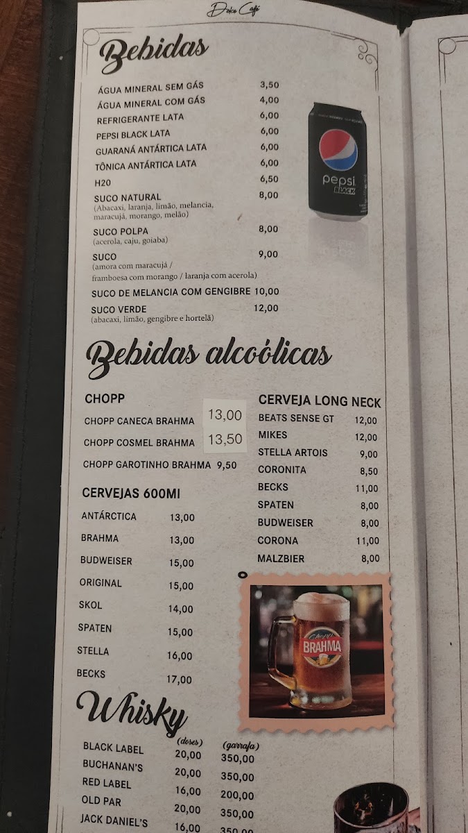 Menu Dolce Café, Corumbá-10