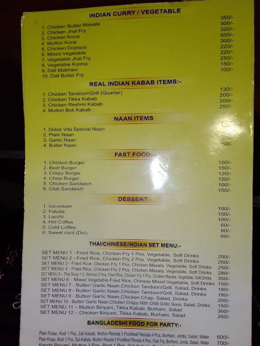 Menu Dolce Vita Restaurant-4
