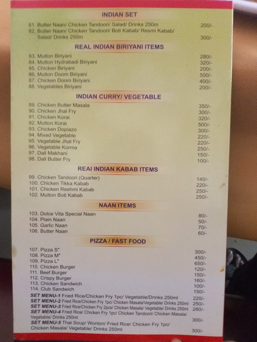 Menu Dolce Vita Restaurant-6