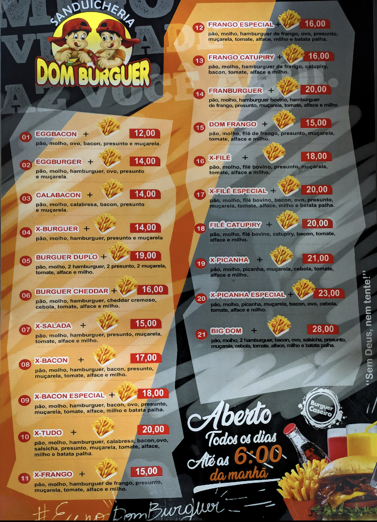 Menu Dom Burguer Lanches-2