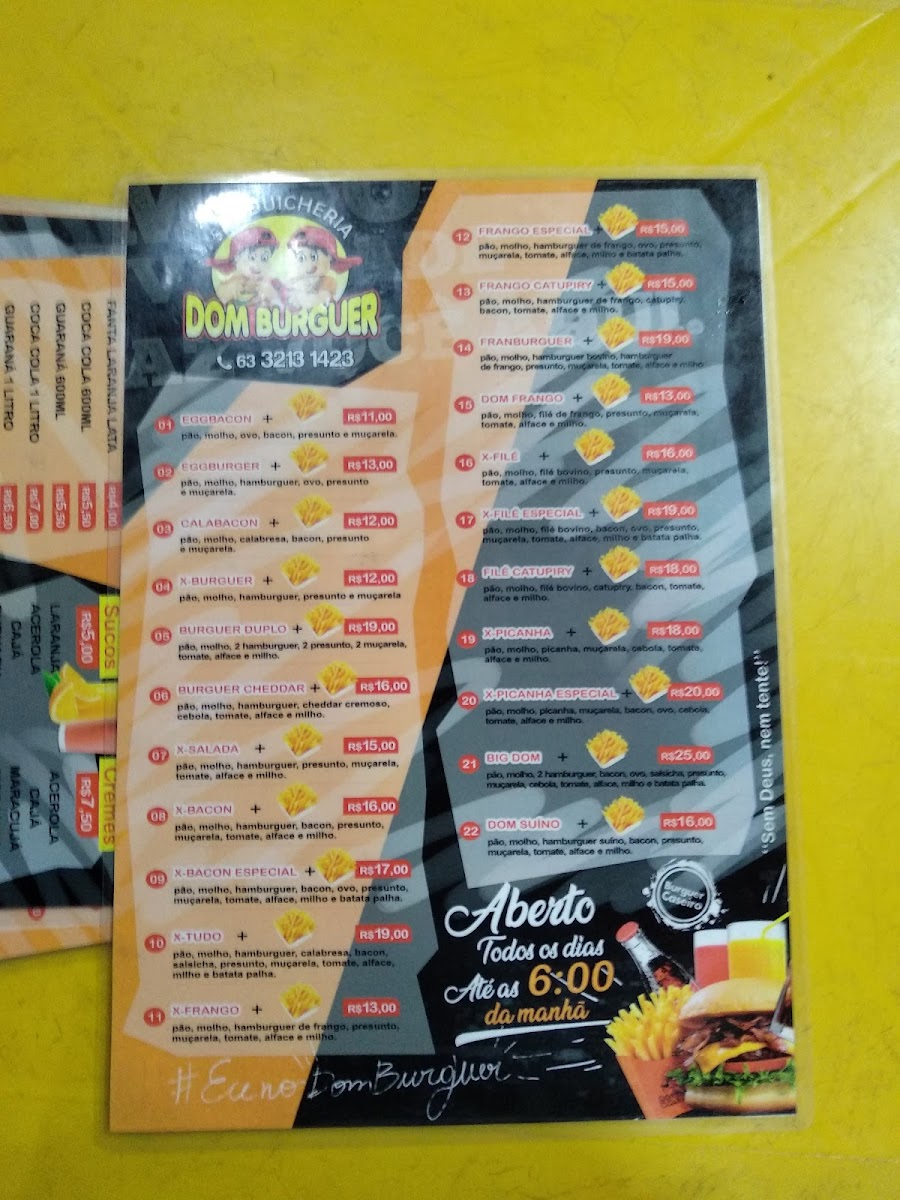Menu Dom Burguer Lanches-3