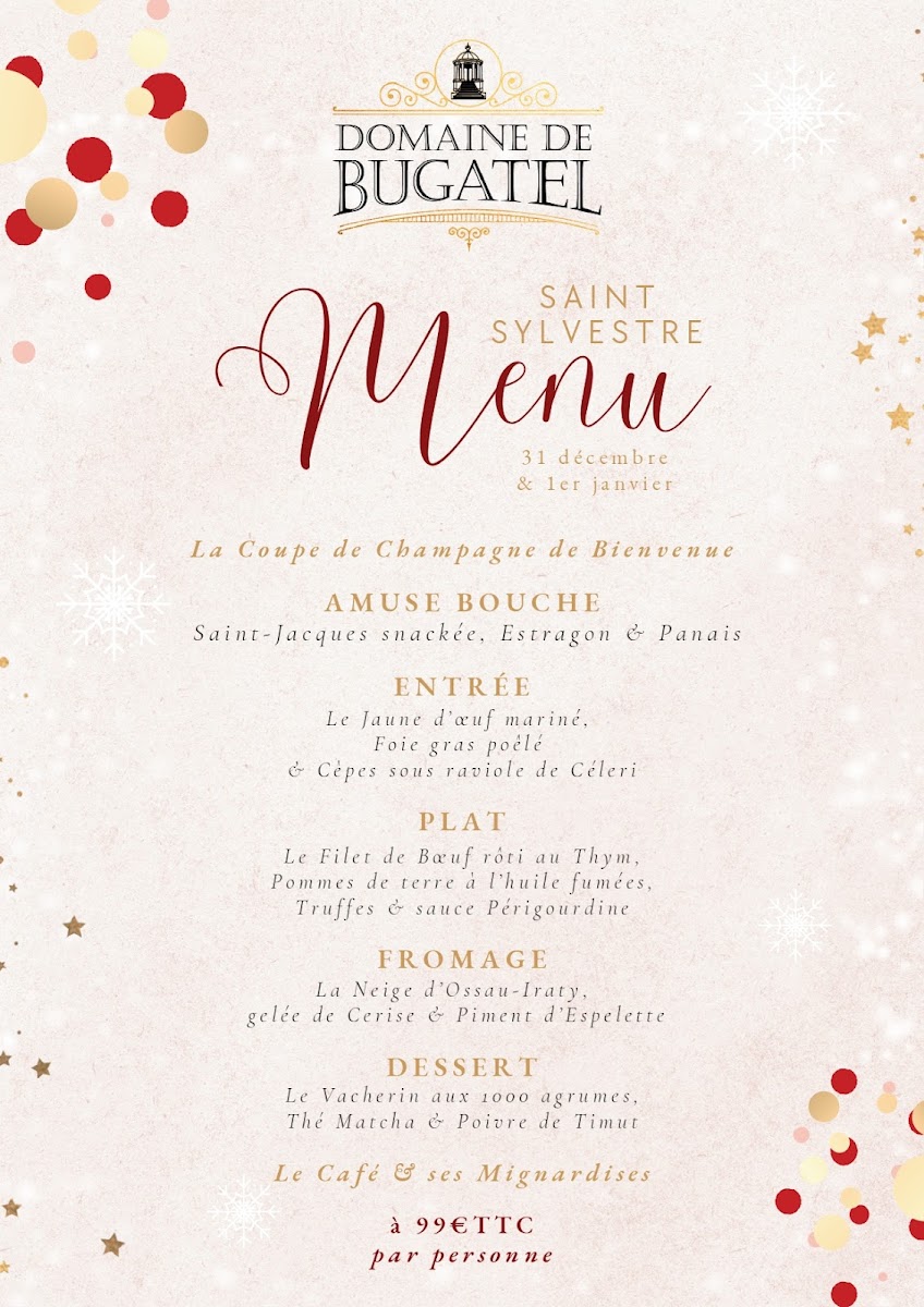 Menu Domaine De Bugatel (Le Restaurant)-2