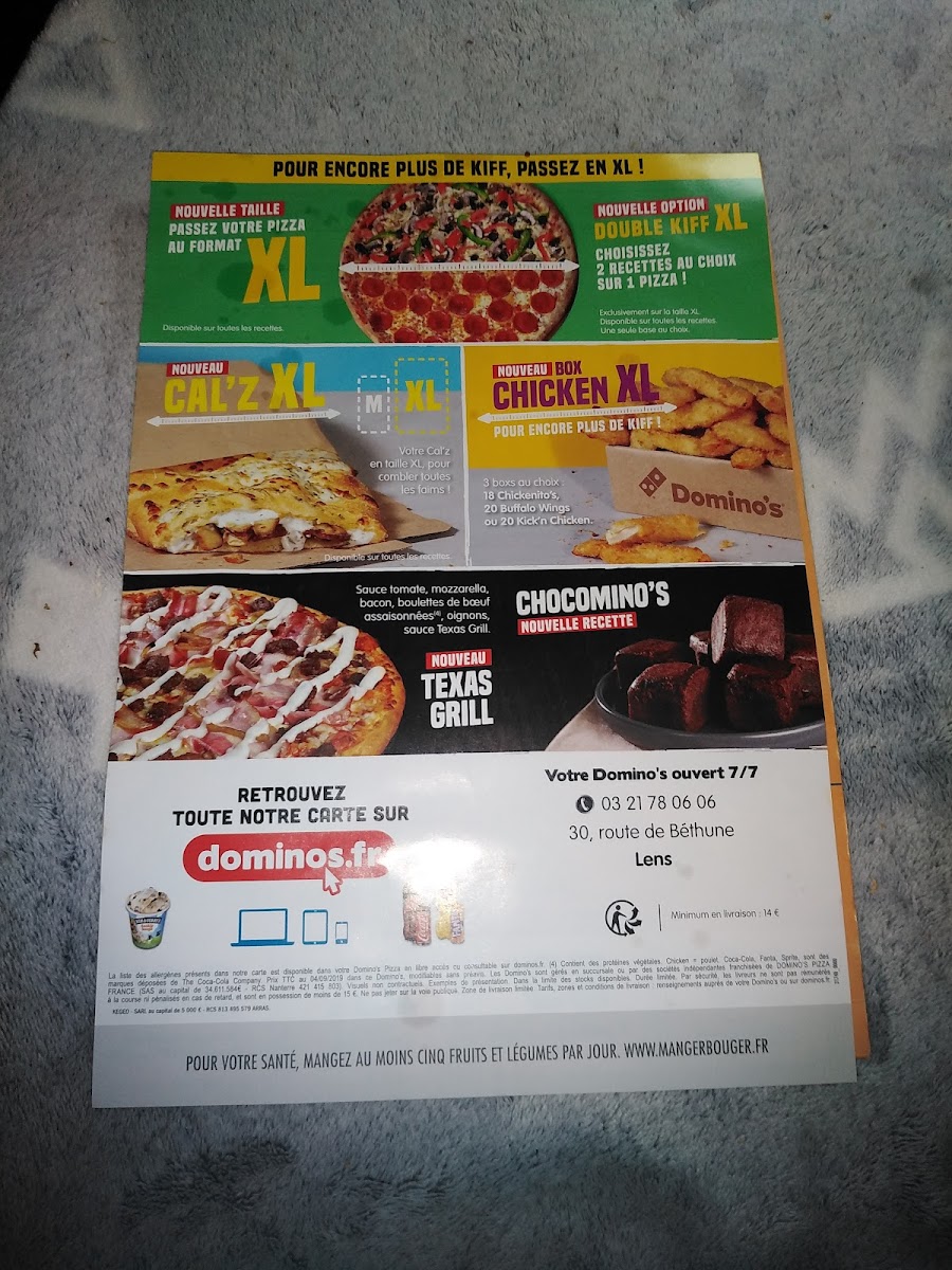 Menu Domino's Lens-3
