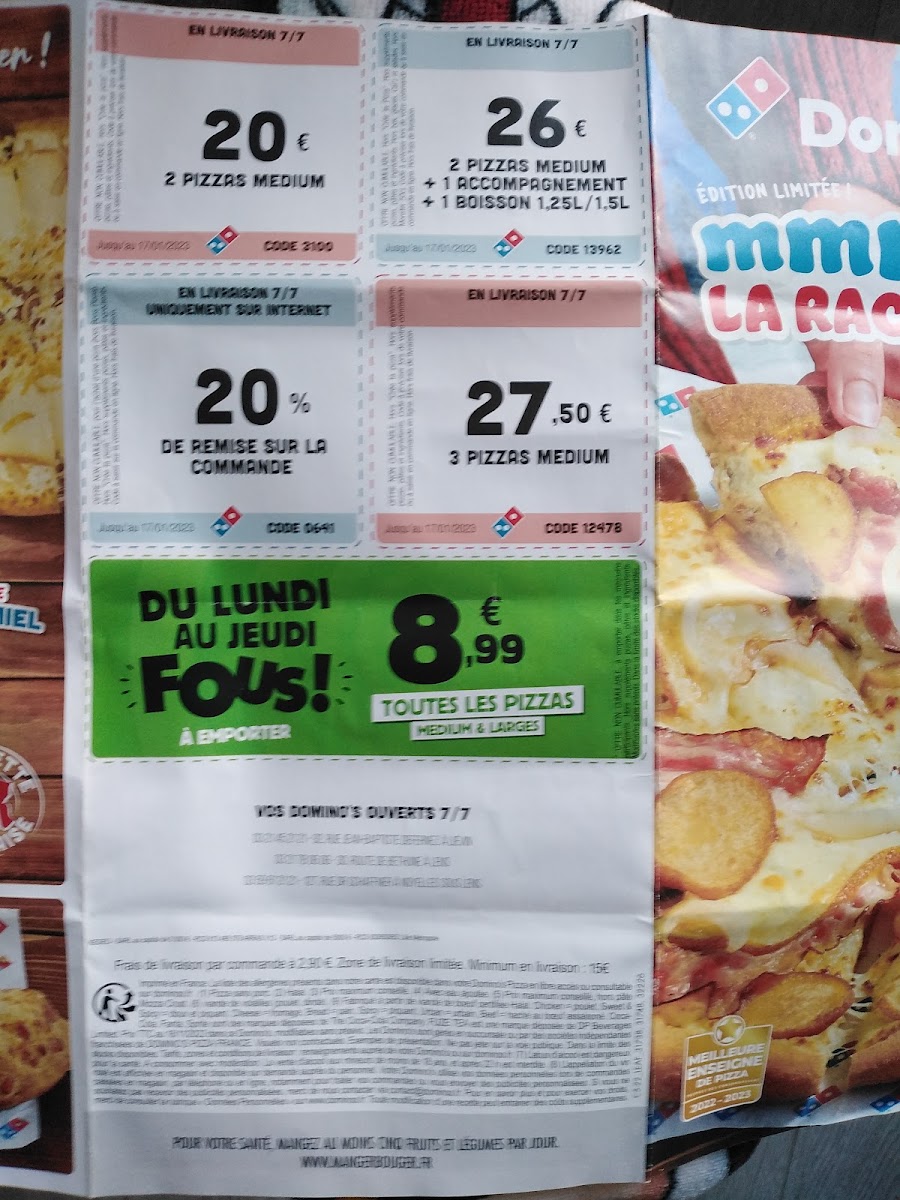 Menu Domino's Lens-5