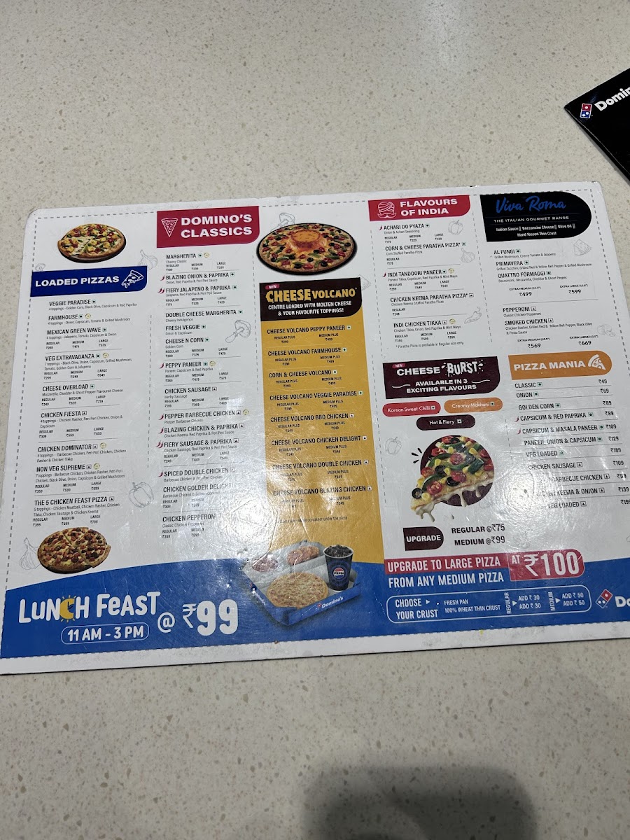 Menu Domino's Pizza | Jail Road, New Delhi-2