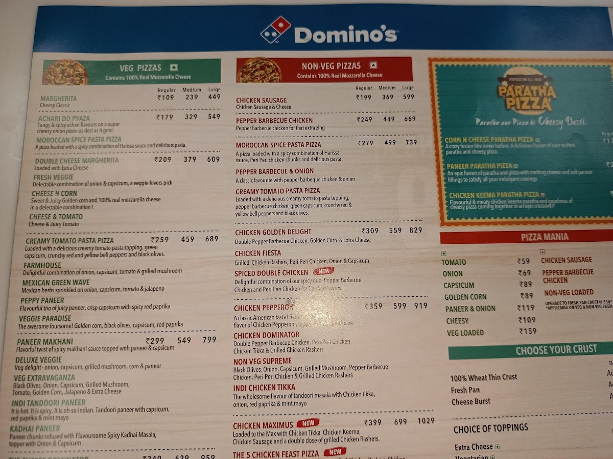 Menu Domino's Pizza | Jail Road, New Delhi-3
