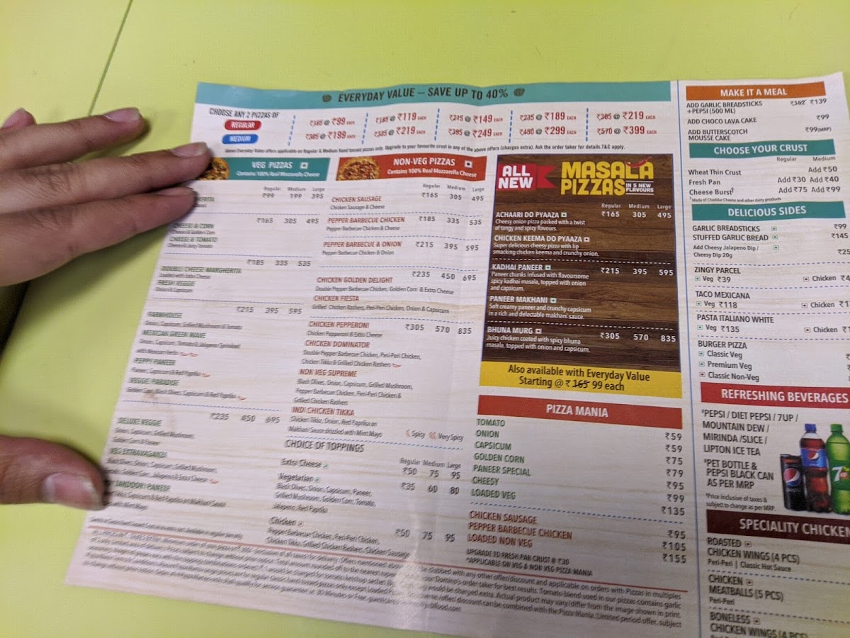Menu Domino's Pizza | Sector 14, Gurugram-1