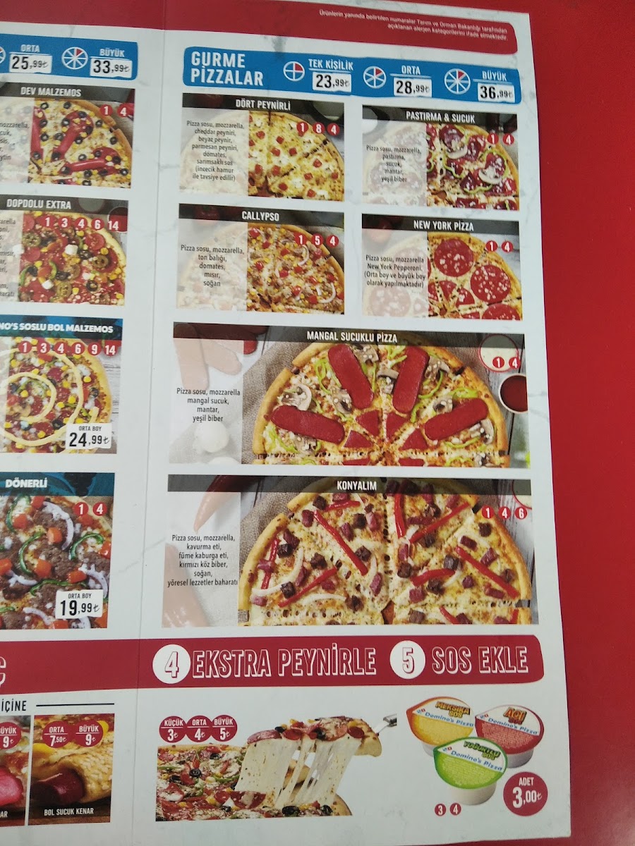 Menu Domino's Pizza Çanakkale-2