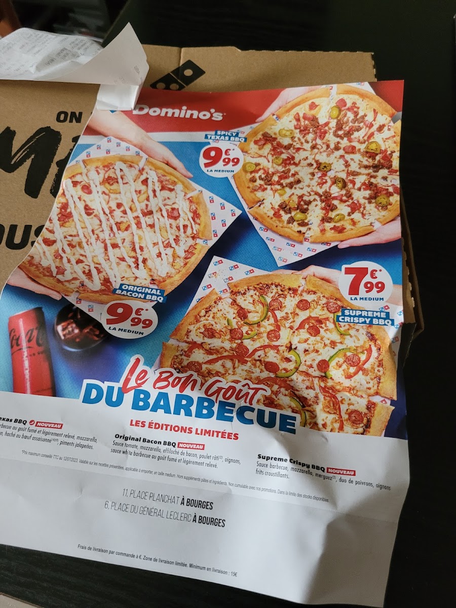 Menu Domino's Pizza Bourges - Gare-1
