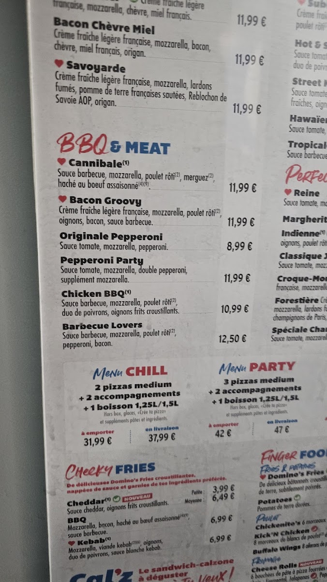 Menu Domino's Pizza Chelles-1