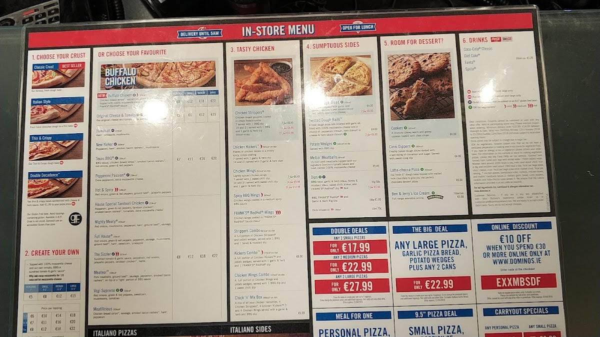 Menu Domino's Pizza - Dublin - Rathmines-1