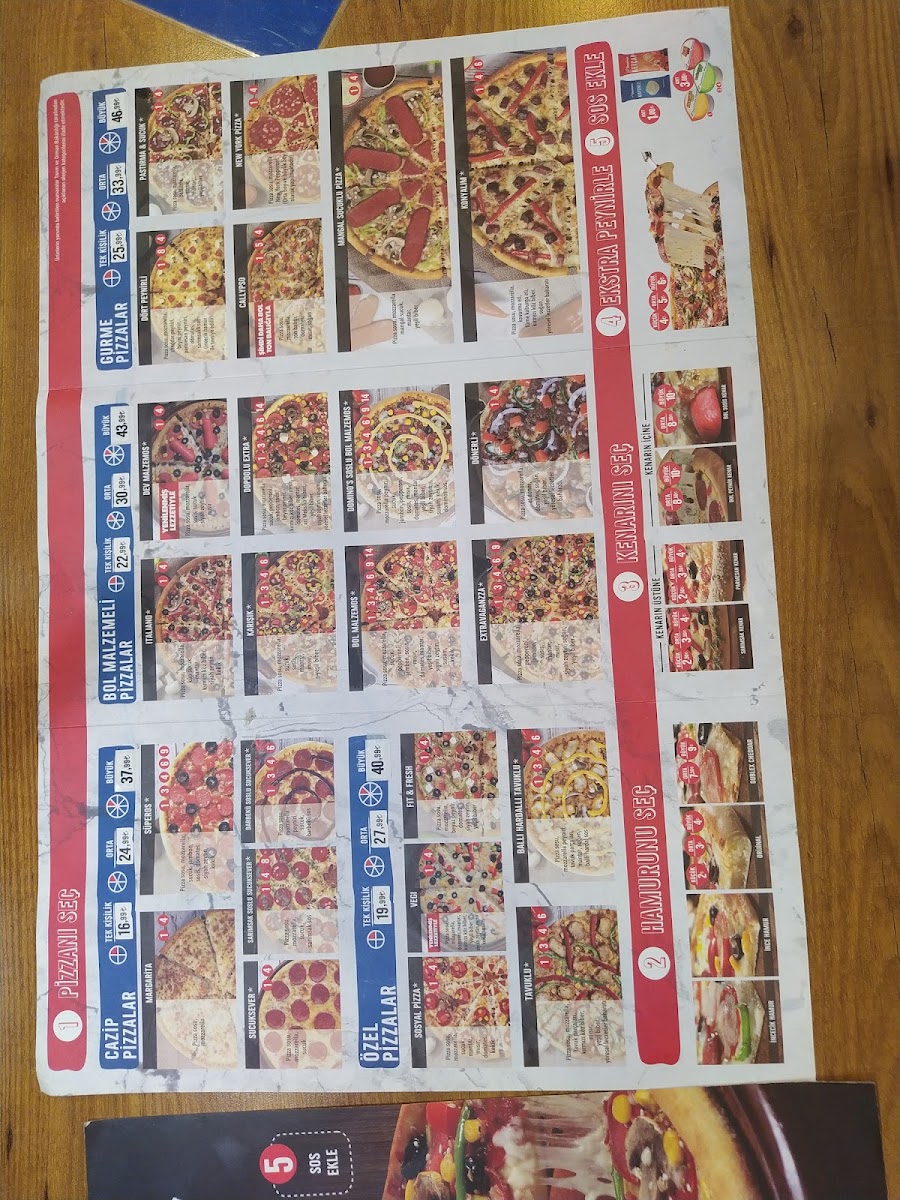 Menu Domino's Pizza Kılıçarslan-1