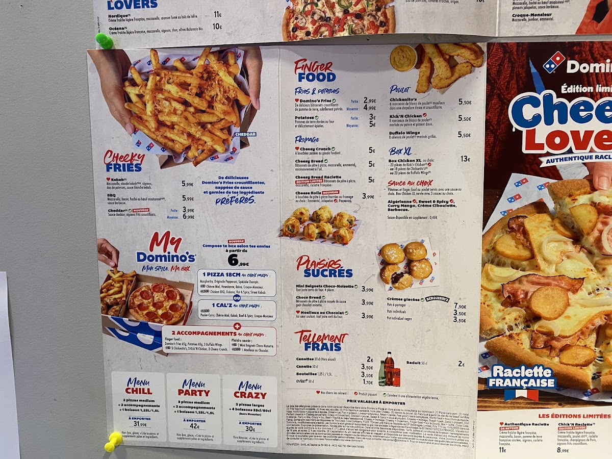 Menu Domino's Pizza Paris 20 - Avron-2