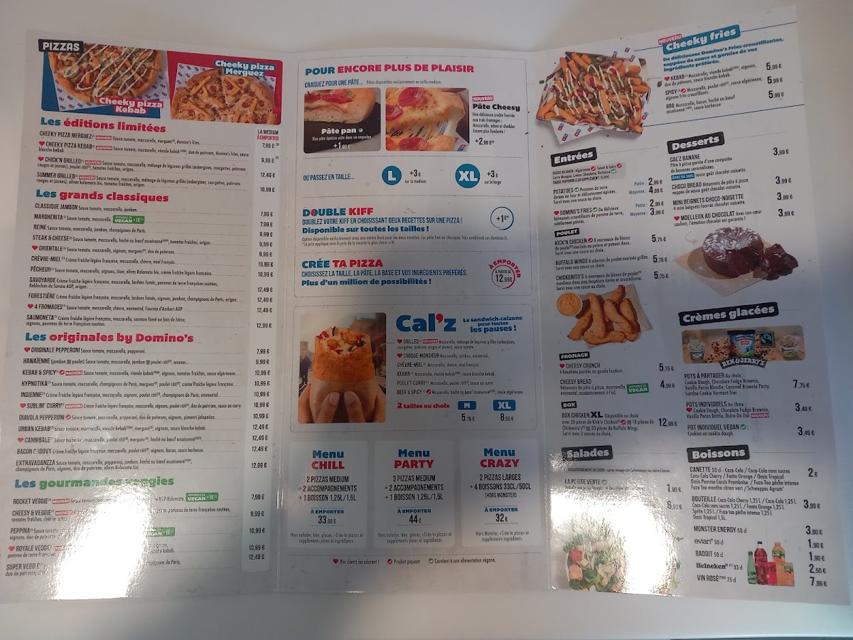 Menu Domino's Pizza Saint-Brieuc - Les Villages-1