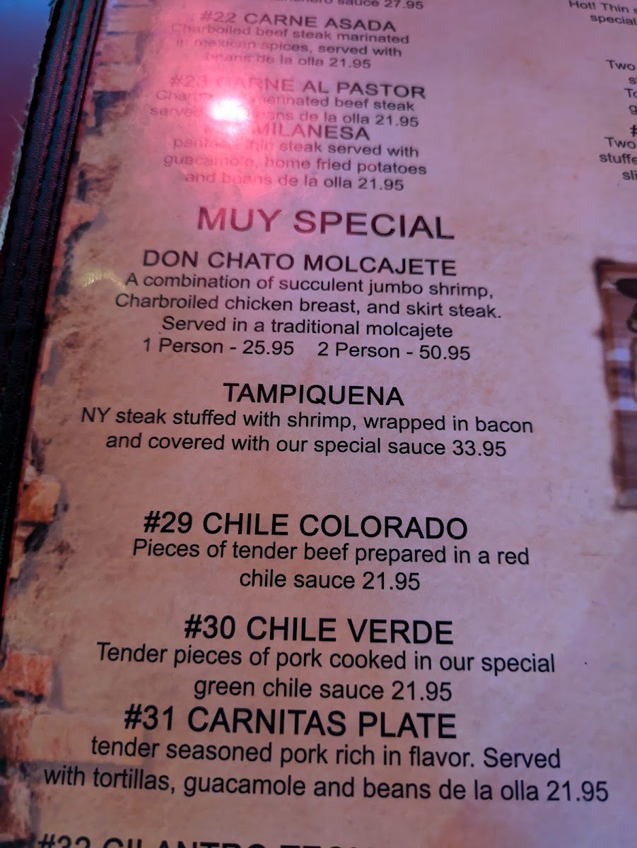Menu Don Chato Mexican Restaurant-1