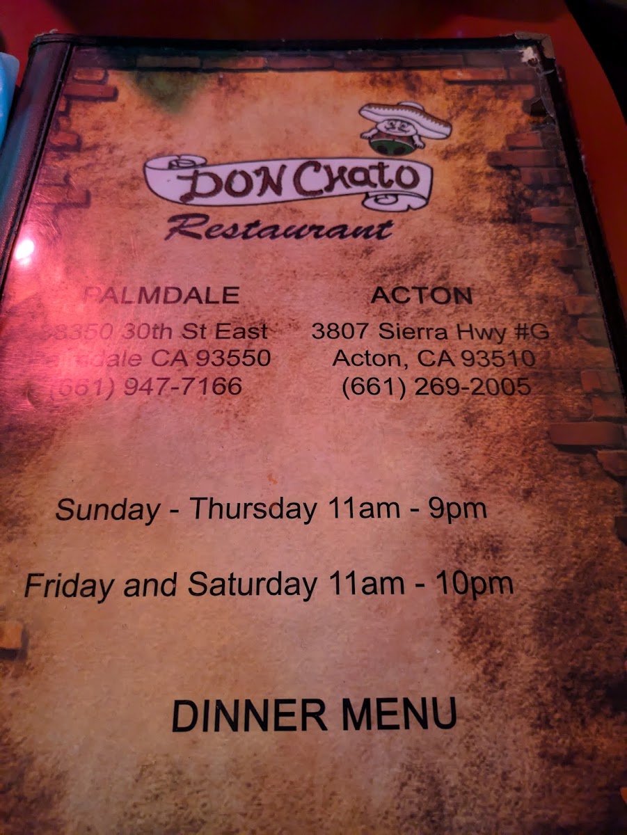 Menu Don Chato Mexican Restaurant-10