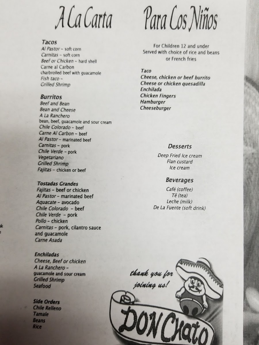 Menu Don Chato Mexican Restaurant-7