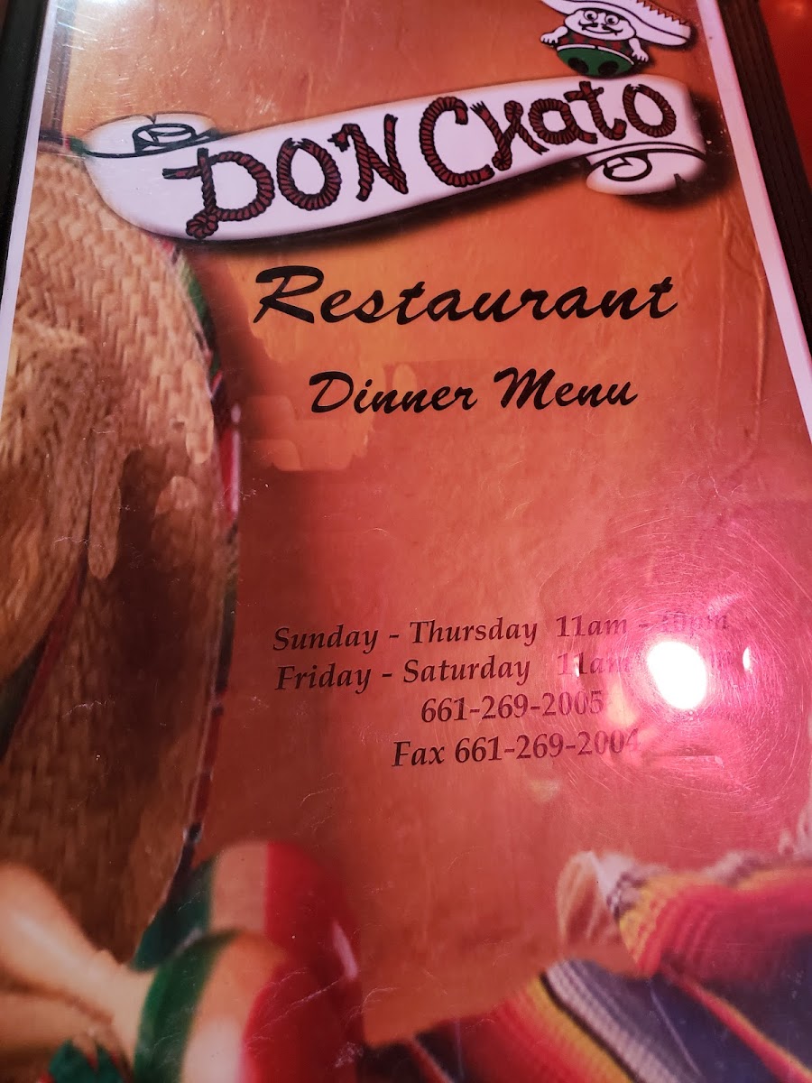 Menu Don Chato Mexican Restaurant-9