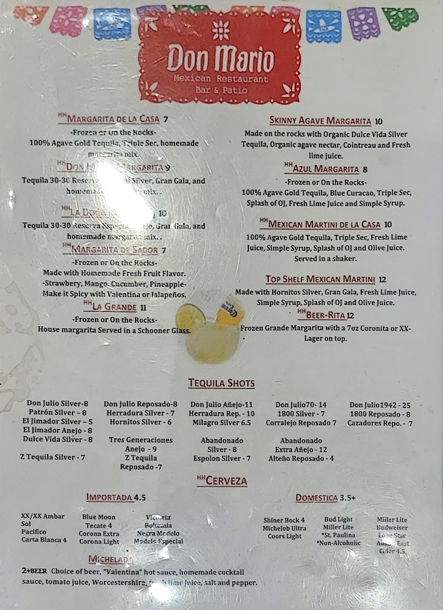 Menu Don Mario Mexican Restaurant-2