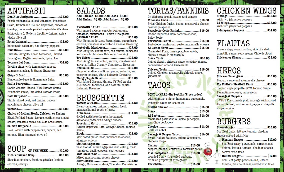 Menu Don Nico Nyc-4