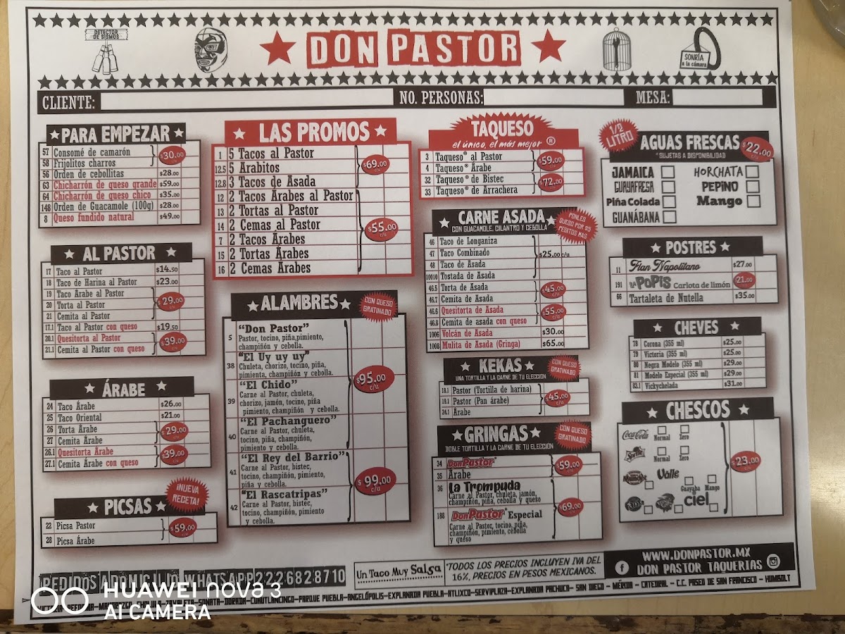 Menu Don Pastor Victoria-1