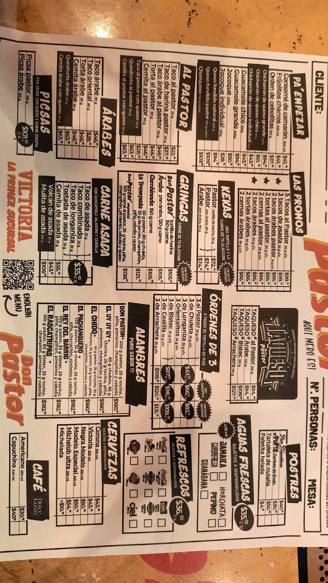 Menu Don Pastor Victoria-3