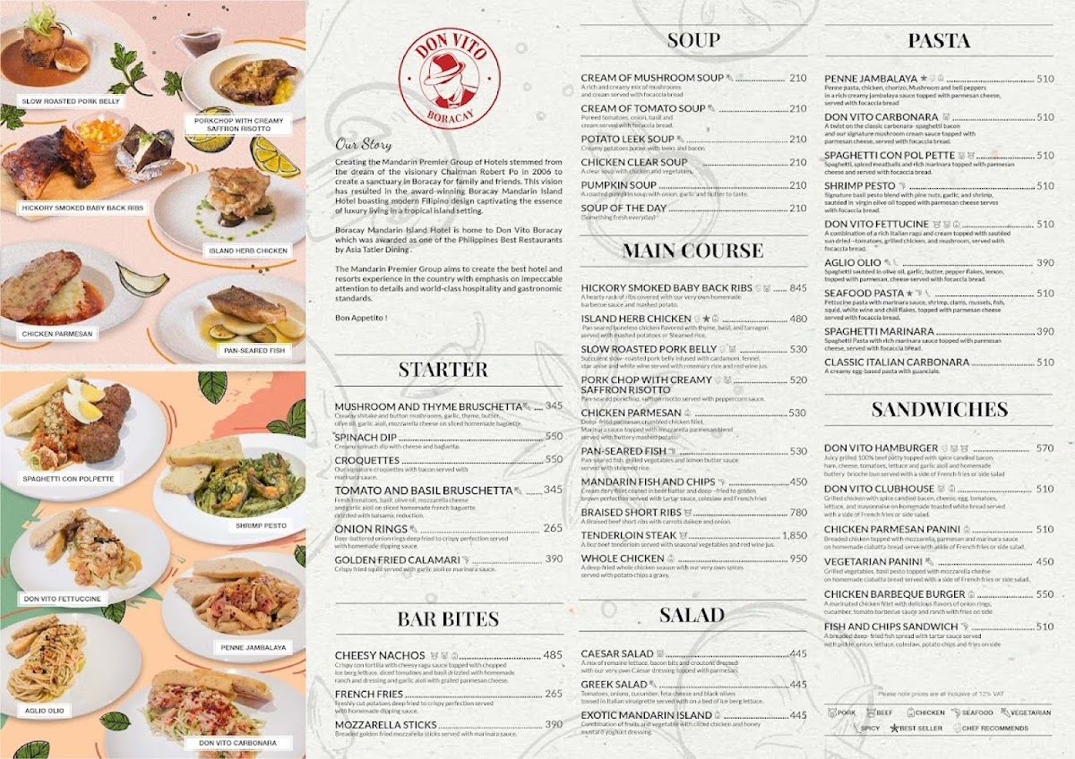 Menu Don Vito Boracay-1